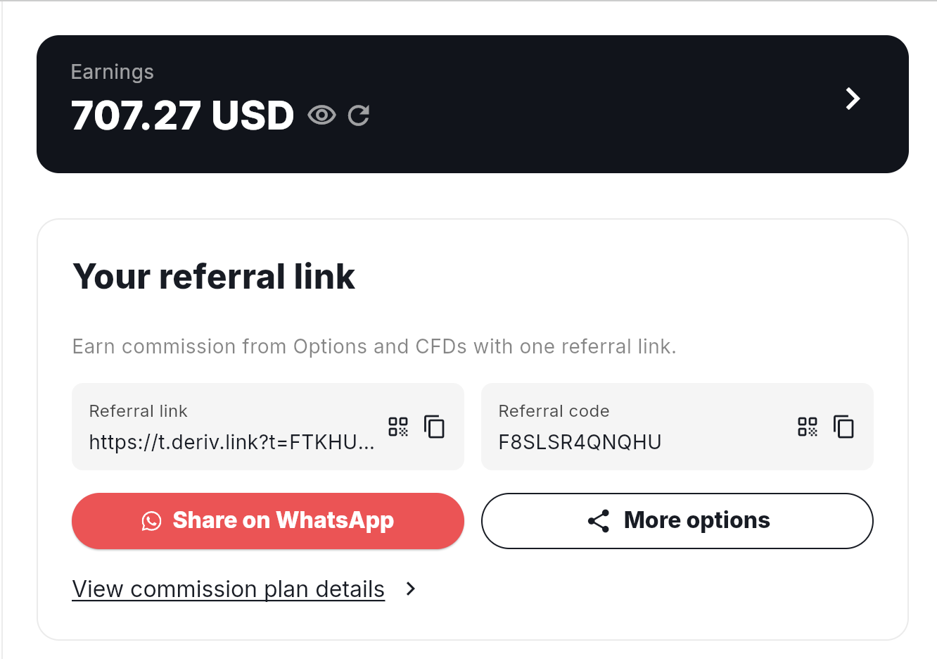 Deriv Affiliate Live Earnings Proof $2200 Commission and $317 Master Partner Revenue